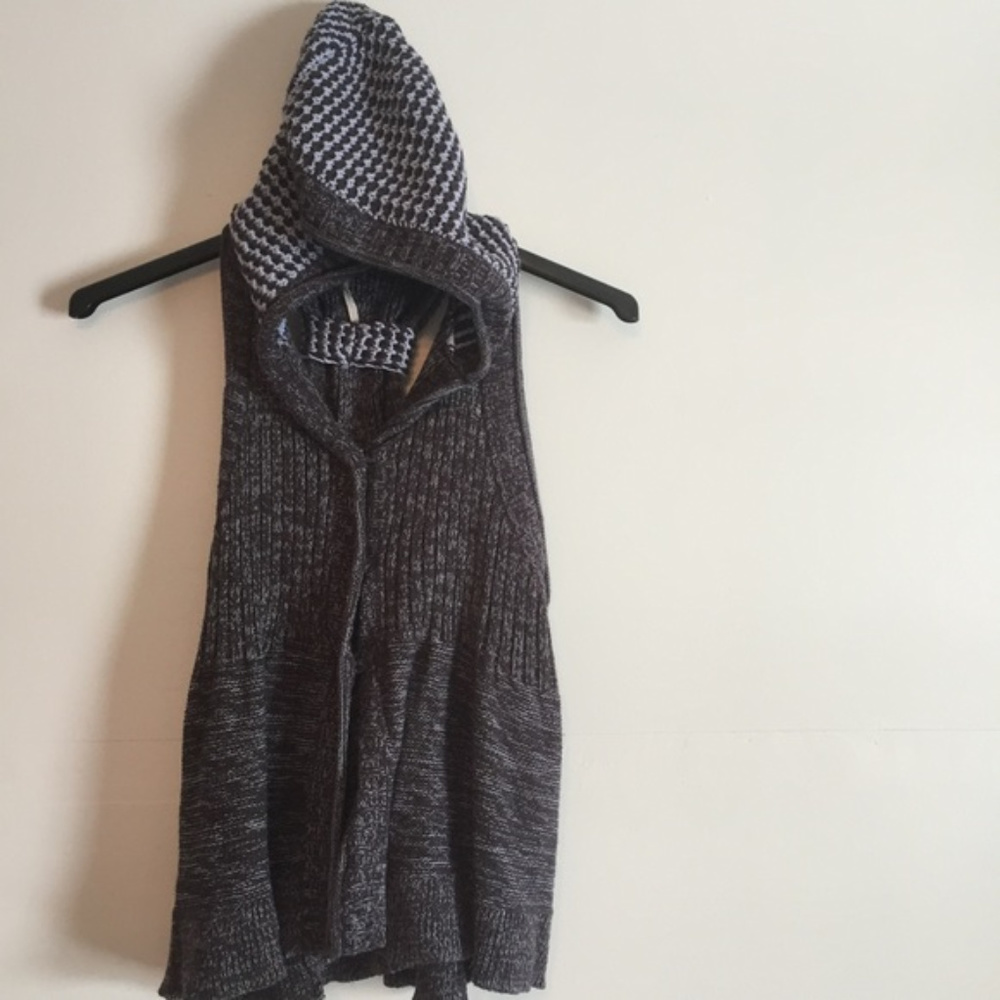 Free People Knit Hooded Vest